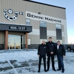 Chris Neitsch, Mike Walchuk and Mongolian Trade Commissioner Outside Gemini